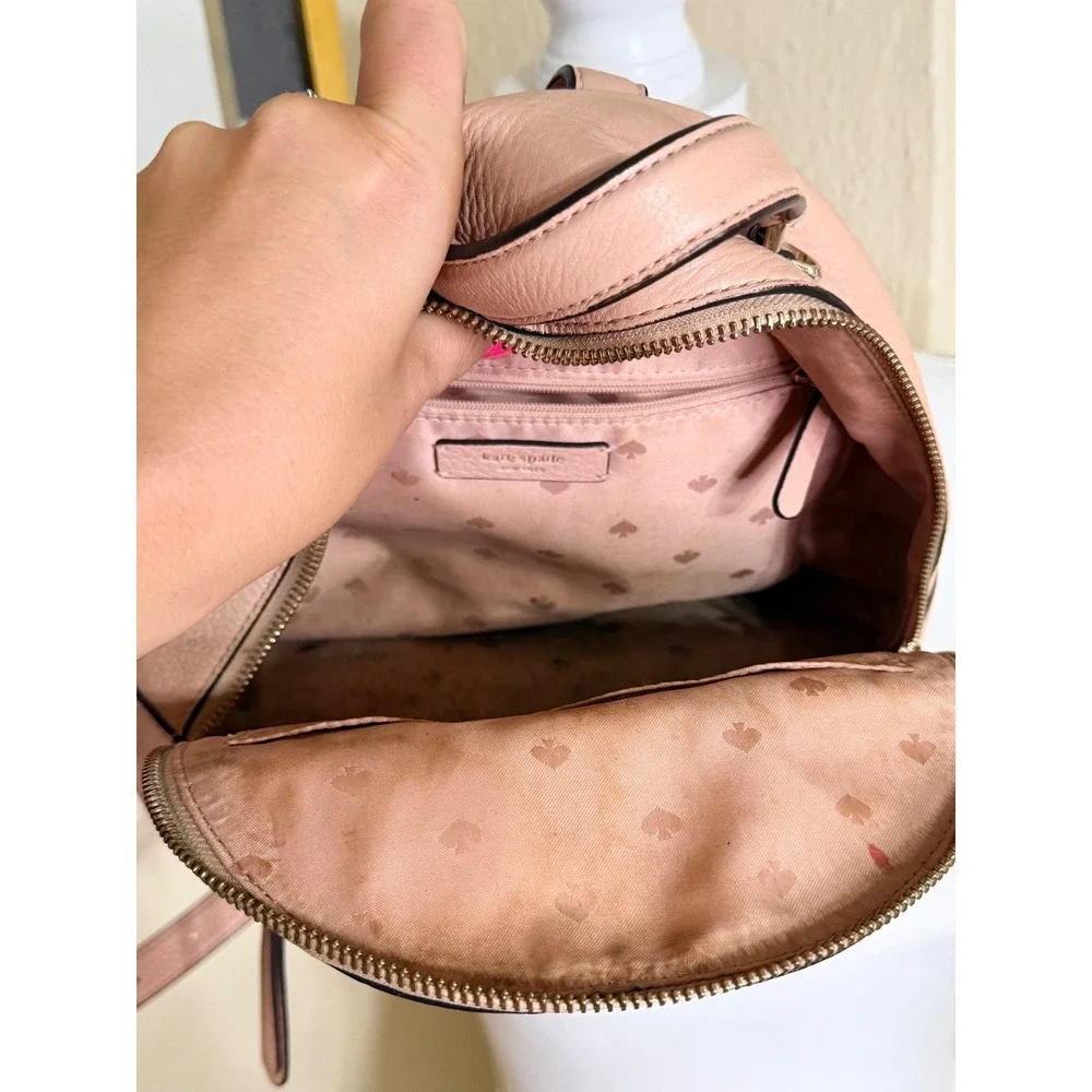 Kate Spade New York Pink Pebbled Leather Mini Backpack Bag WKRU5984